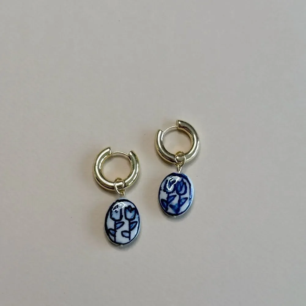 Blue Tulip Earrings S1088